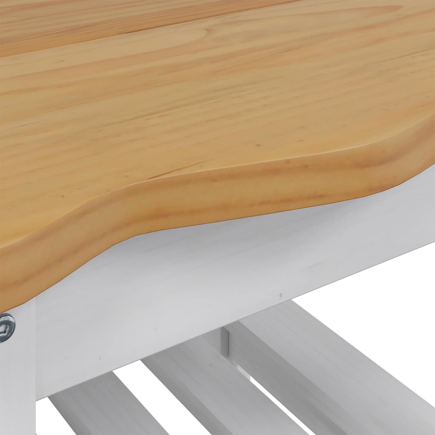 VidaXL Side Table EKAI White 50 x 50 x 45.5 cm Solid Pine Wood