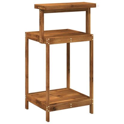 vidaXL Outdoor Potting Bench 56.5 x 48.5 x 107 cm Solid Acacia Wood