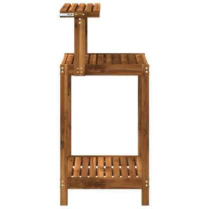 vidaXL Outdoor Potting Bench 56.5 x 48.5 x 107 cm Solid Acacia Wood