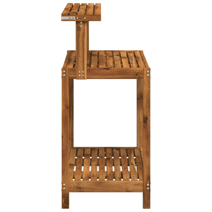 vidaXL Outdoor Potting Bench 86.5 x 48.5 x 106 cm Solid Acacia Wood