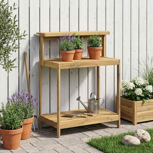 vidaXL Outdoor Potting Bench 86.5 x 48.5 x 106 cm Solid Acacia Wood