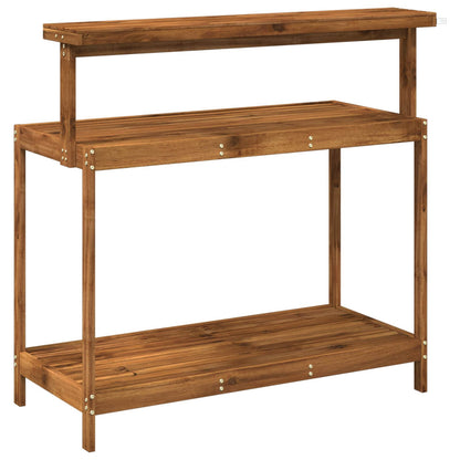 vidaXL Outdoor Potting Bench 111.5 x 48.5 x 107 cm Solid Acacia Wood