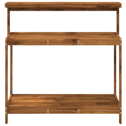 vidaXL Outdoor Potting Bench 111.5 x 48.5 x 107 cm Solid Acacia Wood