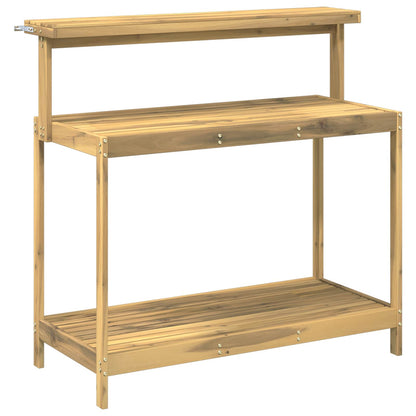 vidaXL Outdoor Potting Bench 111.5 x 48.5 x 107 cm Solid Acacia Wood