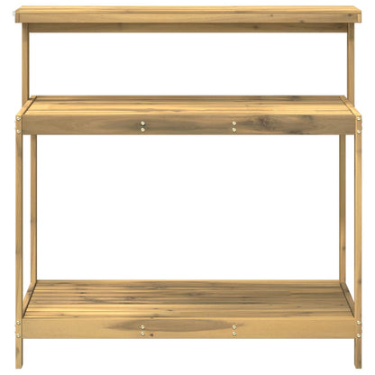 vidaXL Outdoor Potting Bench 111.5 x 48.5 x 107 cm Solid Acacia Wood