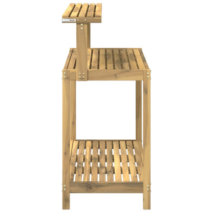 vidaXL Outdoor Potting Bench 111.5 x 48.5 x 107 cm Solid Acacia Wood