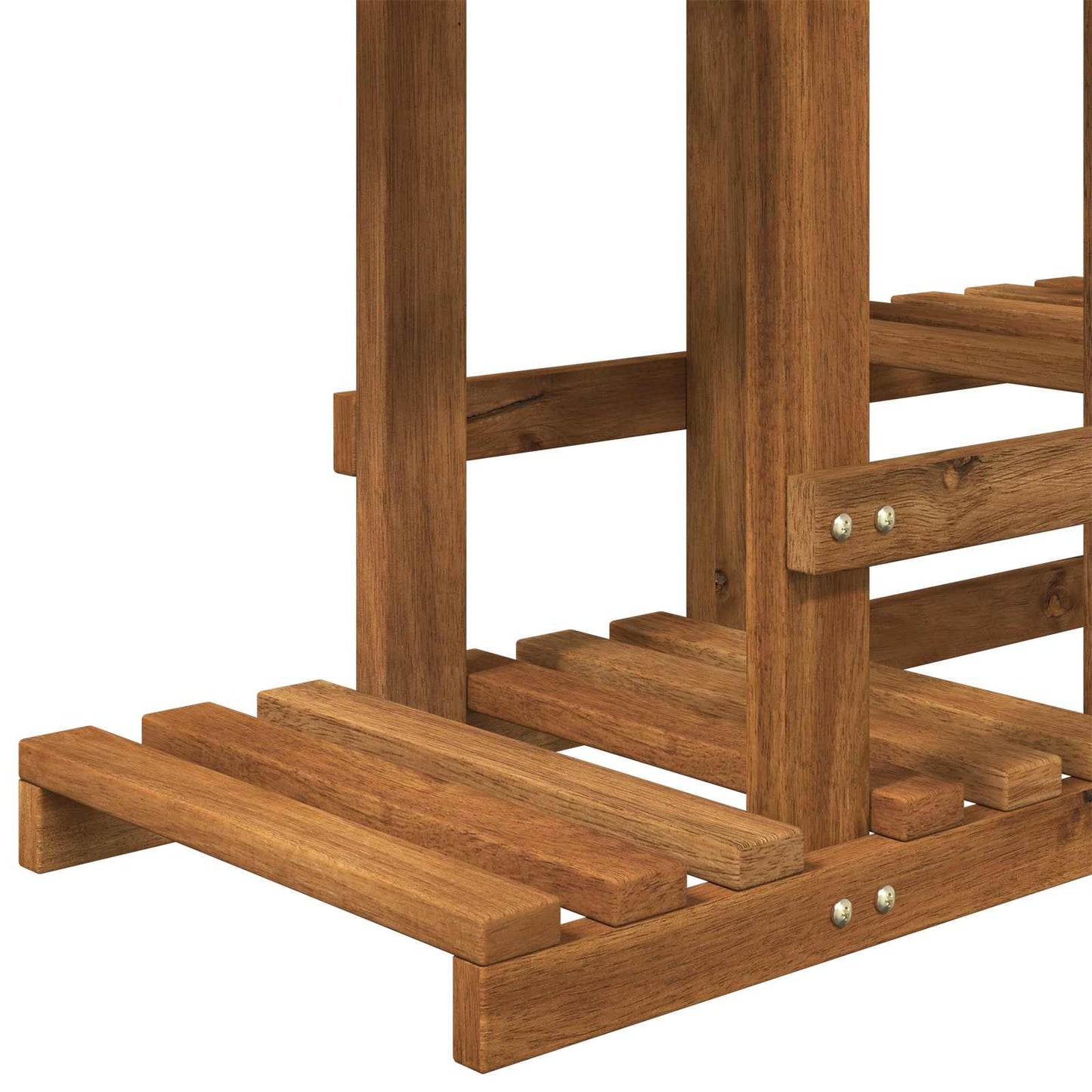 vidaXL Plant Stand Natural 93.5 x 25 x 91.5 cm Solid Acacia Wood