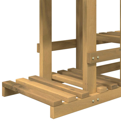 vidaXL Plant Stand White 118 x 25 x 96.5 cm Solid Acacia Wood