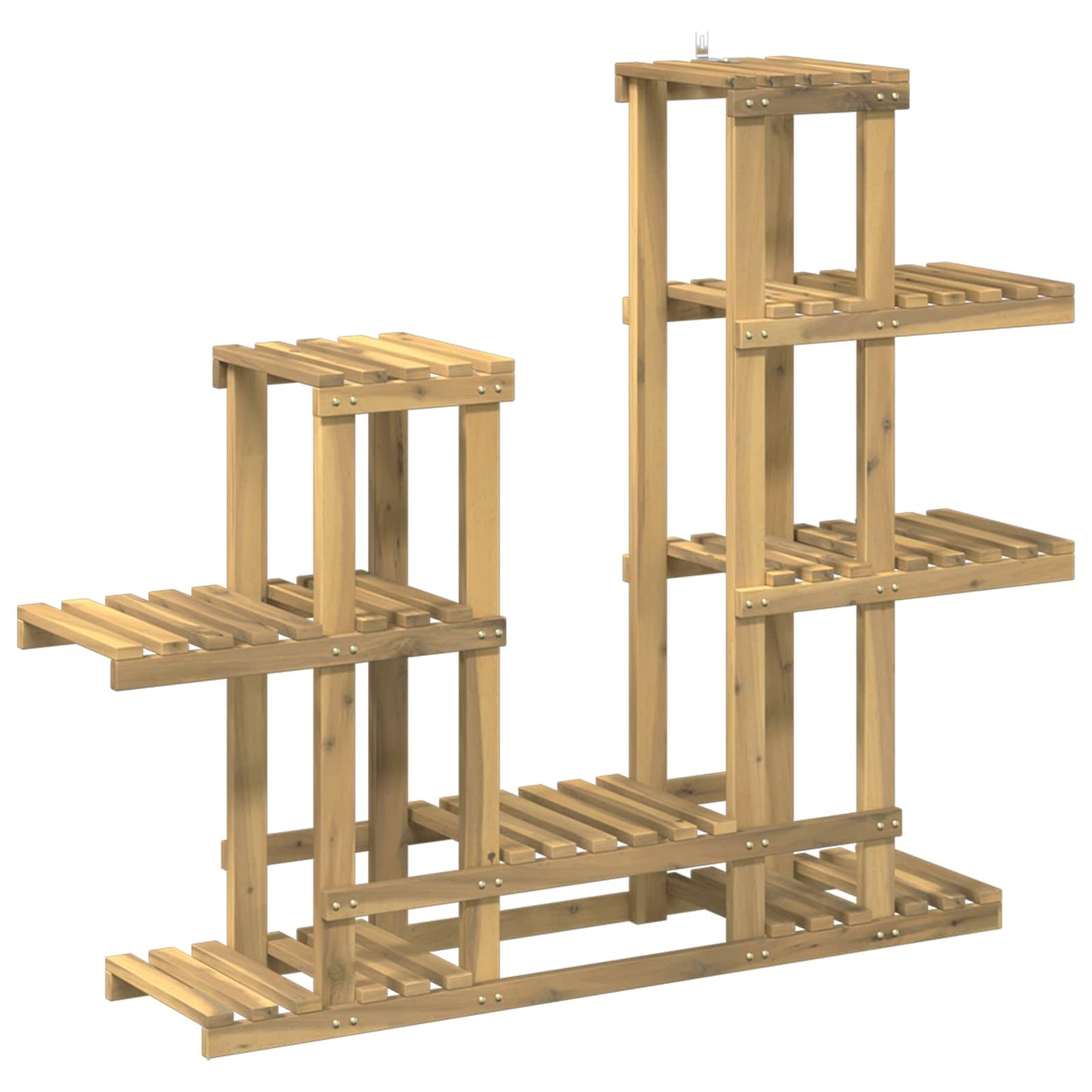 vidaXL Plant Stand White 118 x 25 x 96.5 cm Solid Acacia Wood