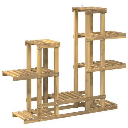 vidaXL Plant Stand White 118 x 25 x 96.5 cm Solid Acacia Wood