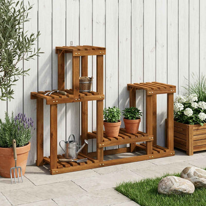 vidaXL Plant Stand Natural 90 x 25 x 73 cm Solid Acacia Wood