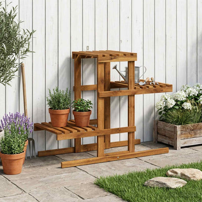 vidaXL Plant Stand Natural 82 x 36 x 60 cm Solid Acacia Wood