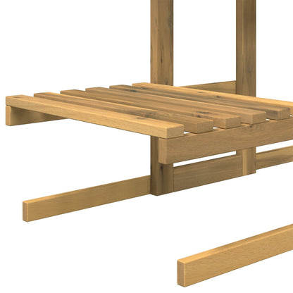 vidaXL Plant Stand White 82 x 36 x 60 cm Solid Acacia Wood