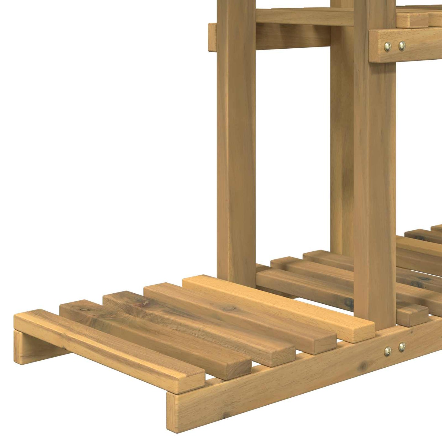 vidaXL Plant Stand White 68 x 23.5 x 140 cm Solid Acacia Wood