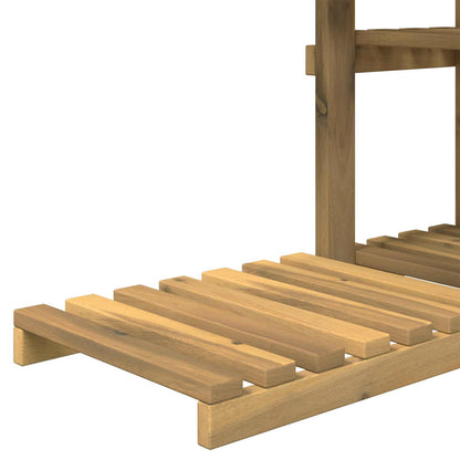 vidaXL Plant Stand White 93 x 25 x 114.5 cm Solid Acacia Wood