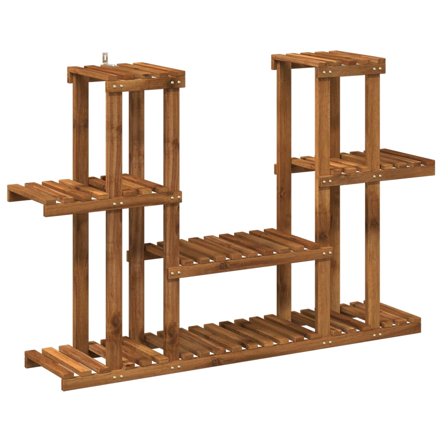 vidaXL Plant Stand Natural 123 x 25 x 78.5 cm Solid Acacia Wood