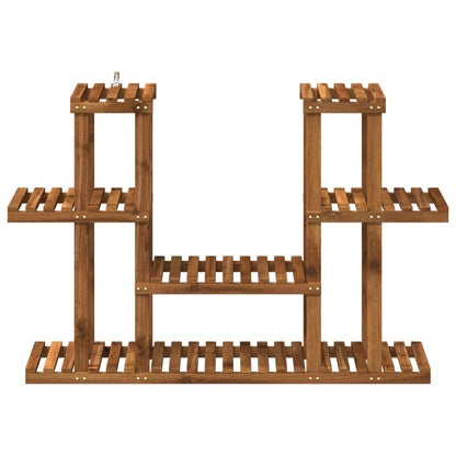 vidaXL Plant Stand Natural 123 x 25 x 78.5 cm Solid Acacia Wood