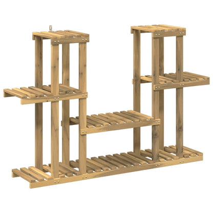 vidaXL Plant Stand White 123 x 25 x 78.5 cm Solid Acacia Wood