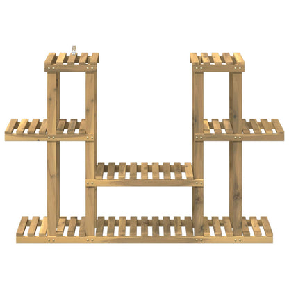 vidaXL Plant Stand White 123 x 25 x 78.5 cm Solid Acacia Wood