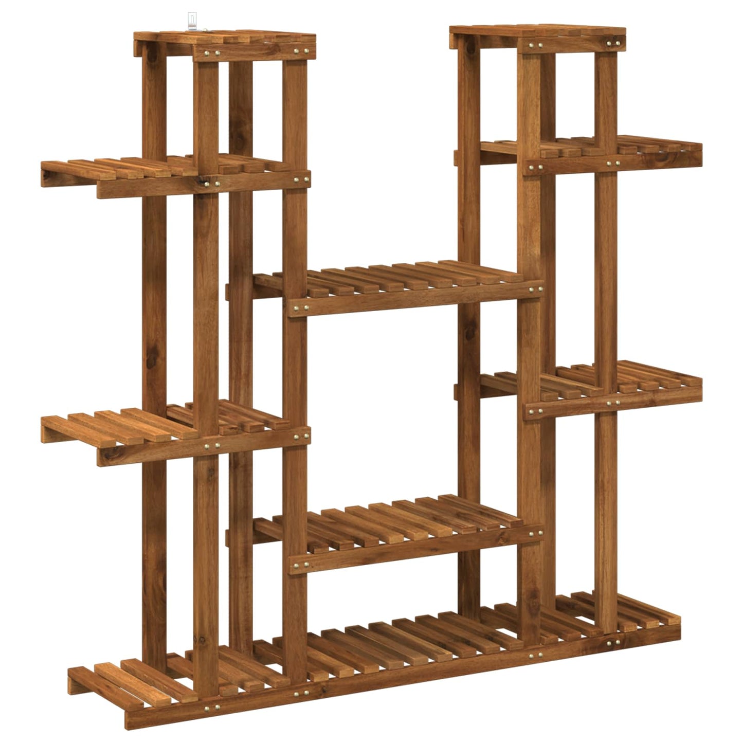 vidaXL Plant Stand Natural 123 x 25 x 114.5 cm Solid Acacia Wood