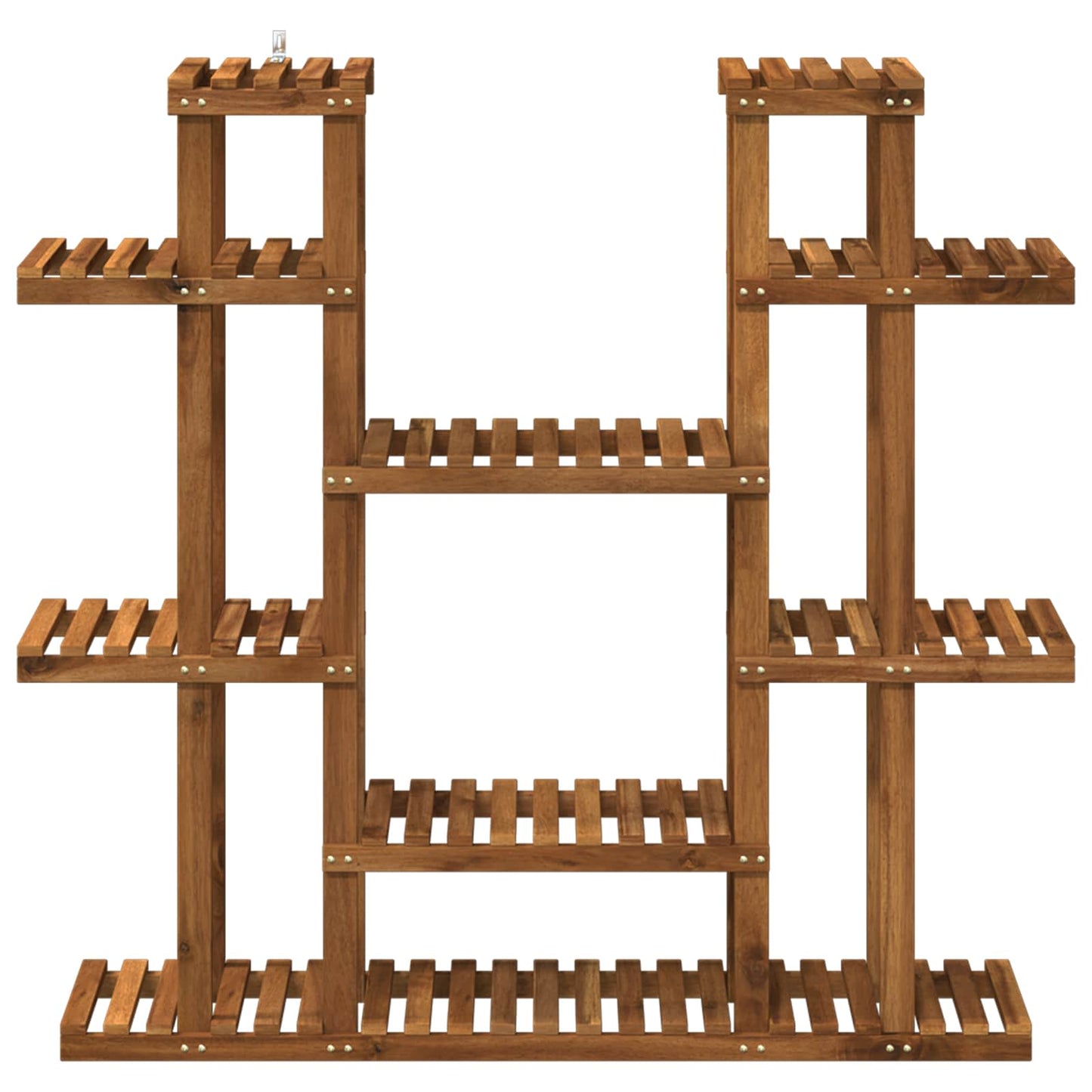 vidaXL Plant Stand Natural 123 x 25 x 114.5 cm Solid Acacia Wood