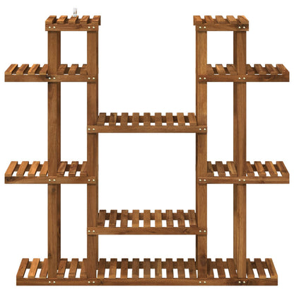 vidaXL Plant Stand Natural 123 x 25 x 114.5 cm Solid Acacia Wood