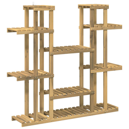 vidaXL Plant Stand White 123 x 25 x 114.5 cm Solid Acacia Wood