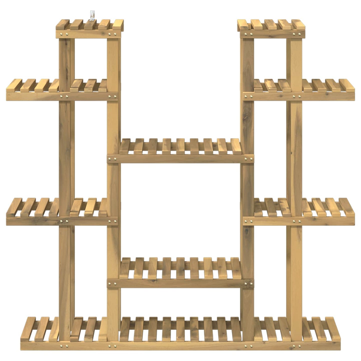 vidaXL Plant Stand White 123 x 25 x 114.5 cm Solid Acacia Wood