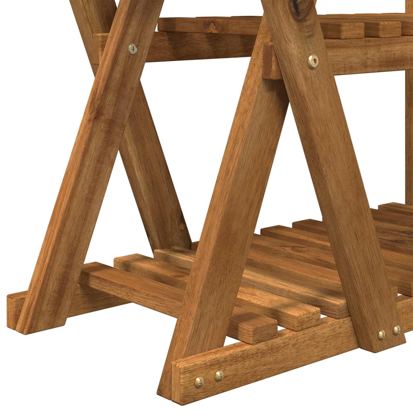 vidaXL Plant Stand Natural 95 x 25 x 101.5 cm Solid Acacia Wood