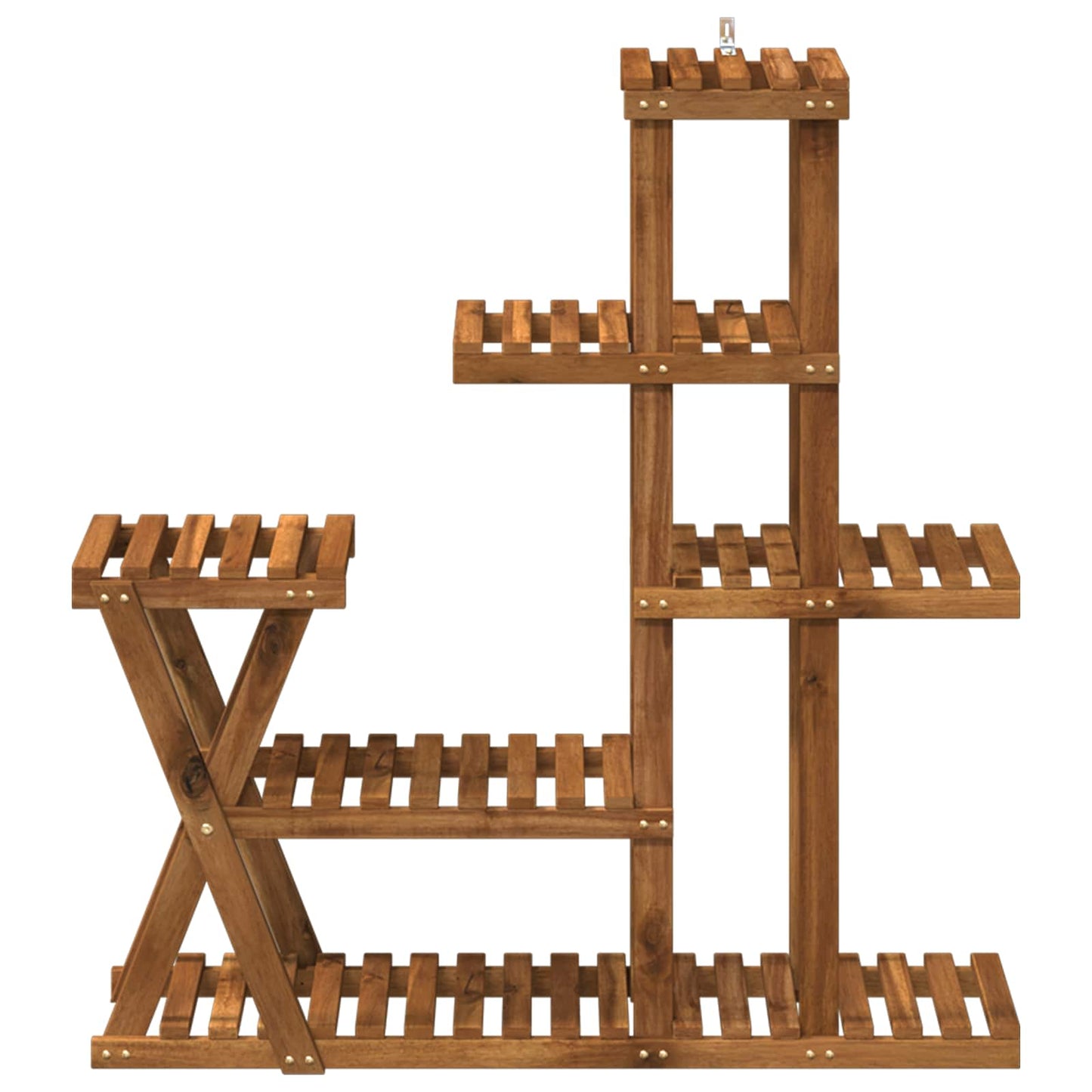 vidaXL Plant Stand Natural 95 x 25 x 101.5 cm Solid Acacia Wood