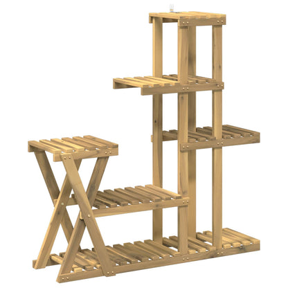 vidaXL Plant Stand White 95 x 25 x 101.5 cm Solid Acacia Wood
