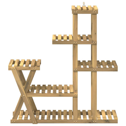 vidaXL Plant Stand White 95 x 25 x 101.5 cm Solid Acacia Wood