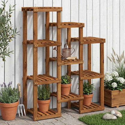 vidaXL Plant Stand Natural 85 x 30 x 114.5 cm Solid Acacia Wood