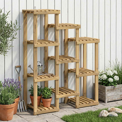vidaXL Plant Stand White 85 x 30 x 114.5 cm Solid Acacia Wood