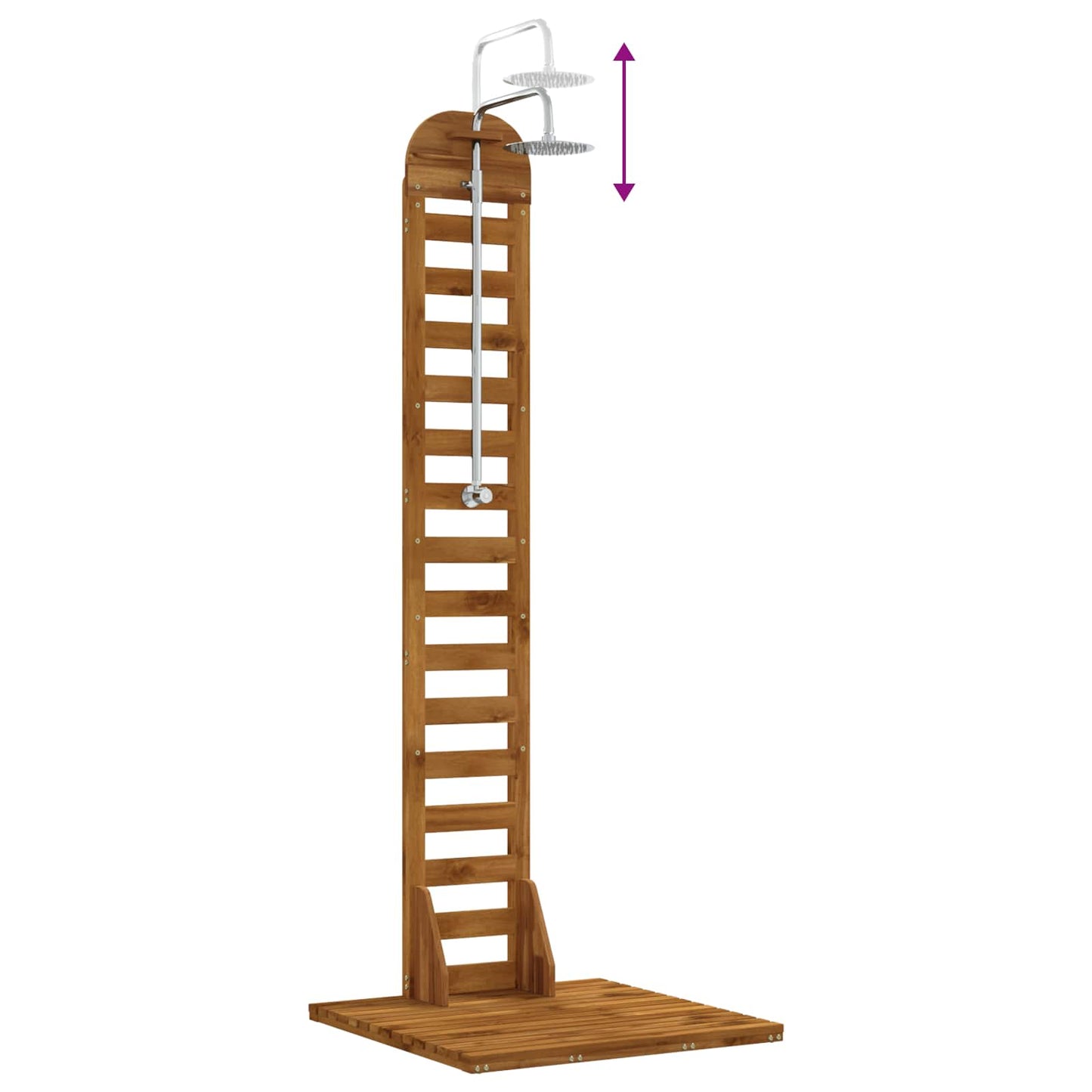 vidaXL Outdoor Shower 225 cm Solid Acacia Wood and Stainless Steel