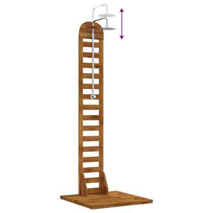 vidaXL Outdoor Shower 225 cm Solid Acacia Wood and Stainless Steel