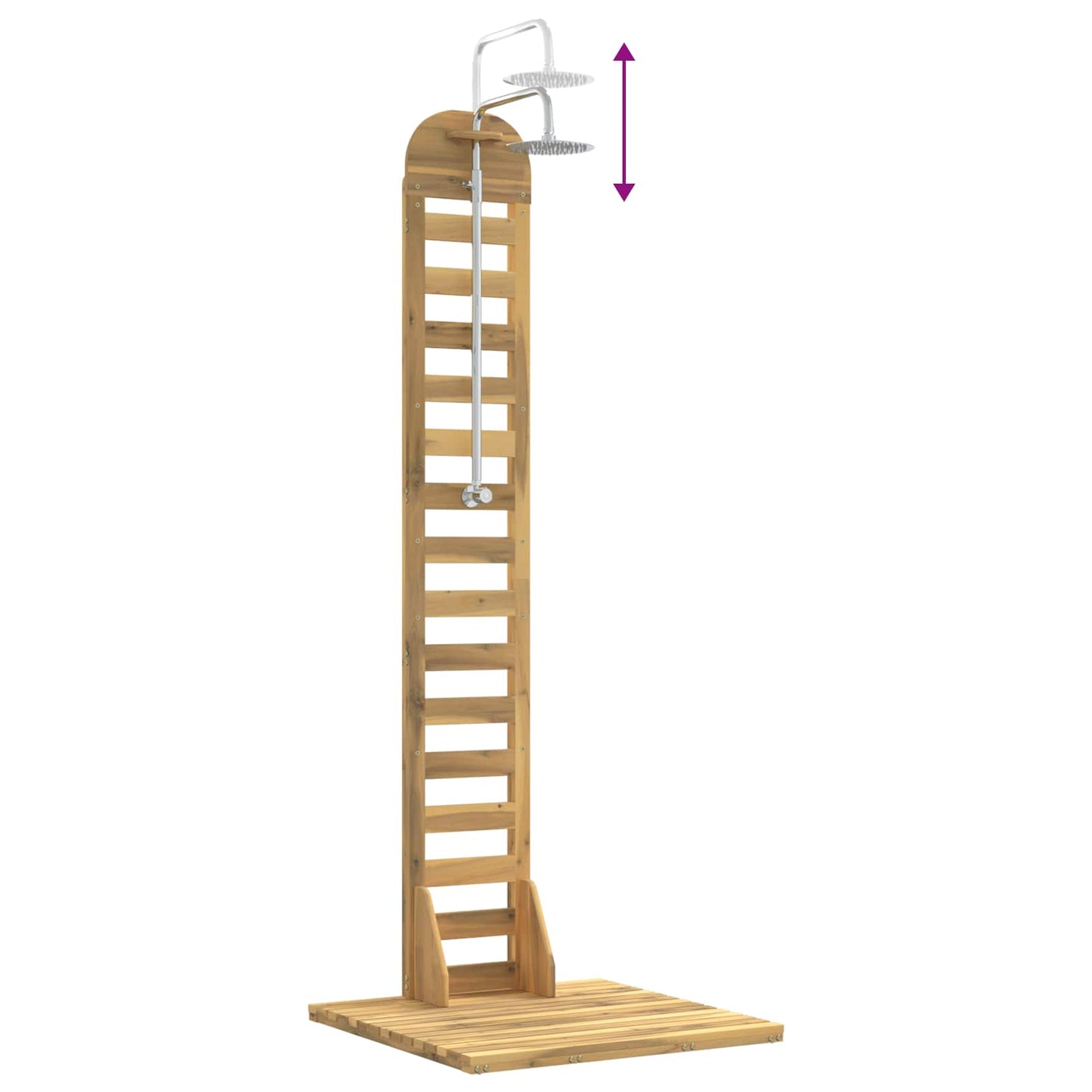vidaXL Outdoor Shower 225 cm Solid Acacia Wood and Stainless Steel