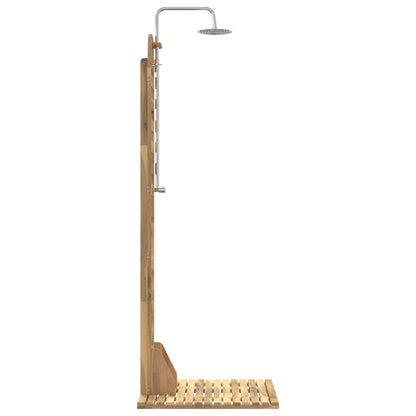 vidaXL Outdoor Shower 225 cm Solid Acacia Wood and Stainless Steel