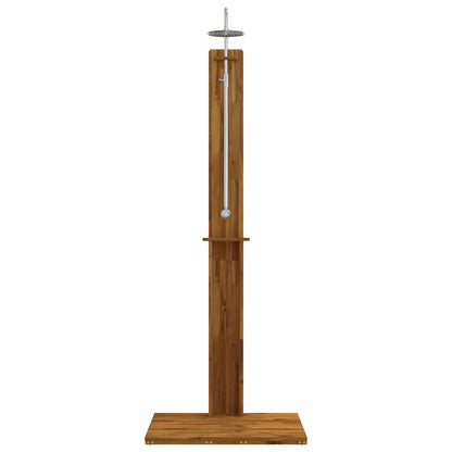 vidaXL Outdoor Shower 217 cm Solid Acacia Wood and Stainless Steel