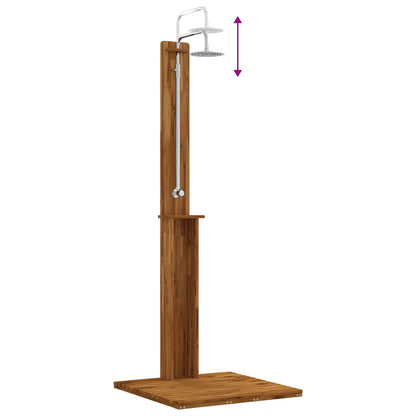 vidaXL Outdoor Shower 217 cm Solid Acacia Wood and Stainless Steel