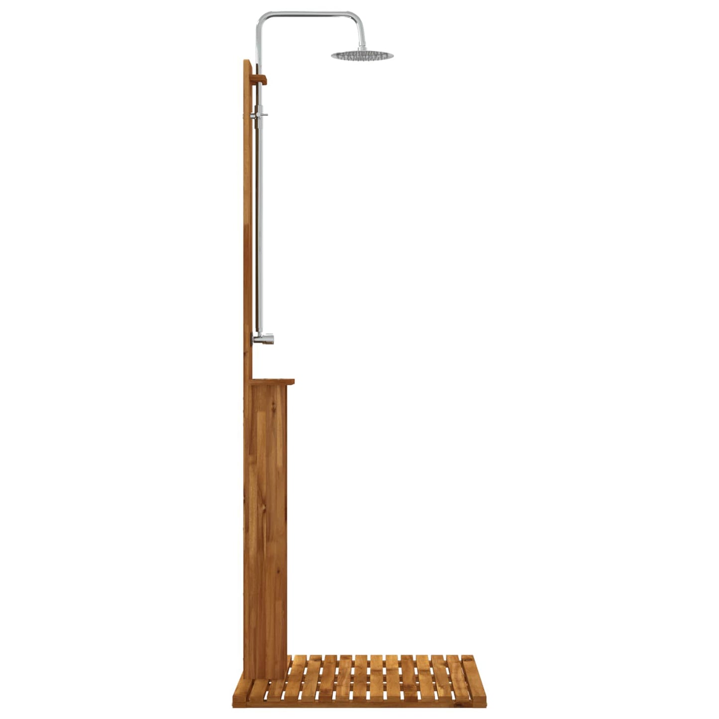 vidaXL Outdoor Shower 217 cm Solid Acacia Wood and Stainless Steel