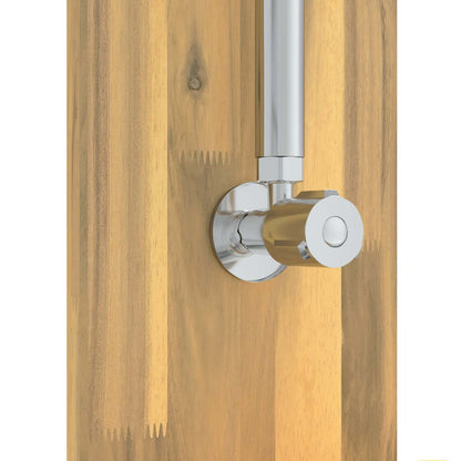 vidaXL Outdoor Shower 217 cm Solid Acacia Wood and Stainless Steel