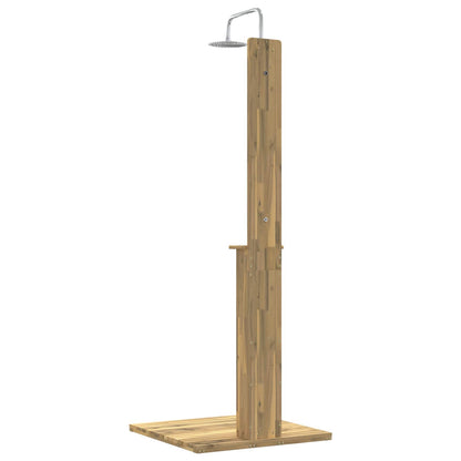 vidaXL Outdoor Shower 217 cm Solid Acacia Wood and Stainless Steel