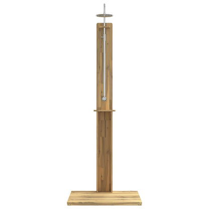 vidaXL Outdoor Shower 217 cm Solid Acacia Wood and Stainless Steel