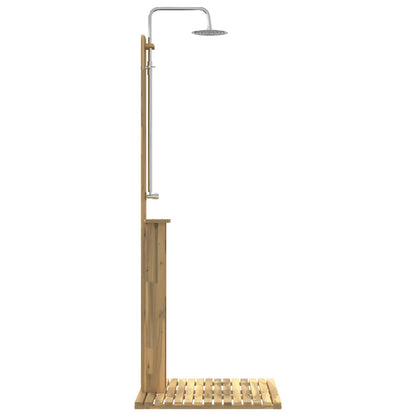 vidaXL Outdoor Shower 217 cm Solid Acacia Wood and Stainless Steel