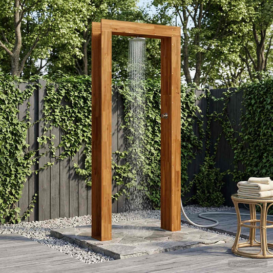 vidaXL Outdoor Shower 226 cm Solid Acacia Wood and Stainless Steel