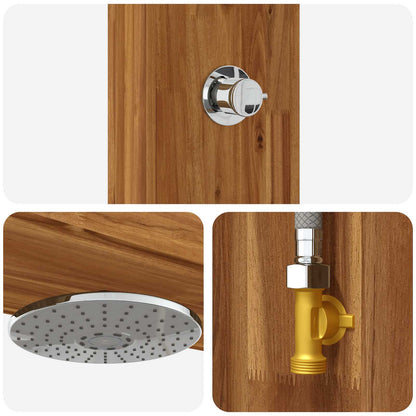 vidaXL Outdoor Shower 226 cm Solid Acacia Wood and Stainless Steel