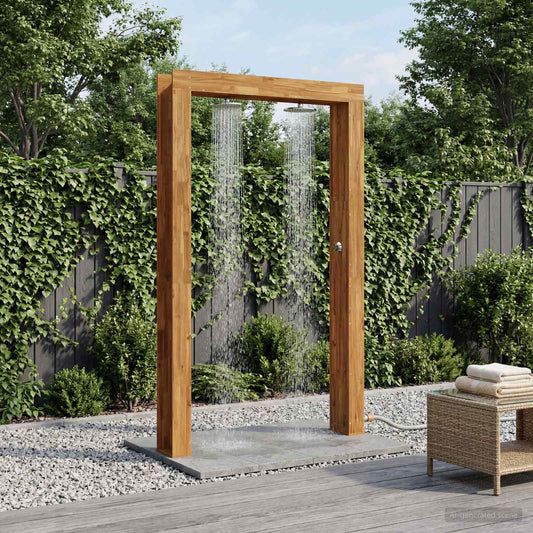 vidaXL Outdoor Shower 226 cm Solid Acacia Wood and Stainless Steel