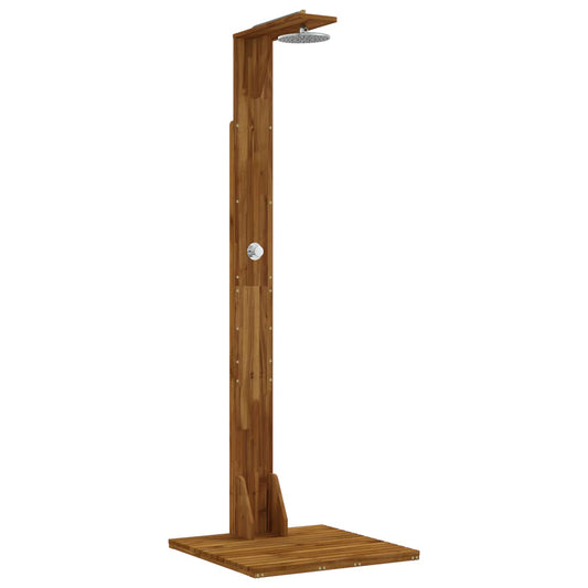vidaXL Outdoor Shower 219 cm Solid Acacia Wood and Stainless Steel