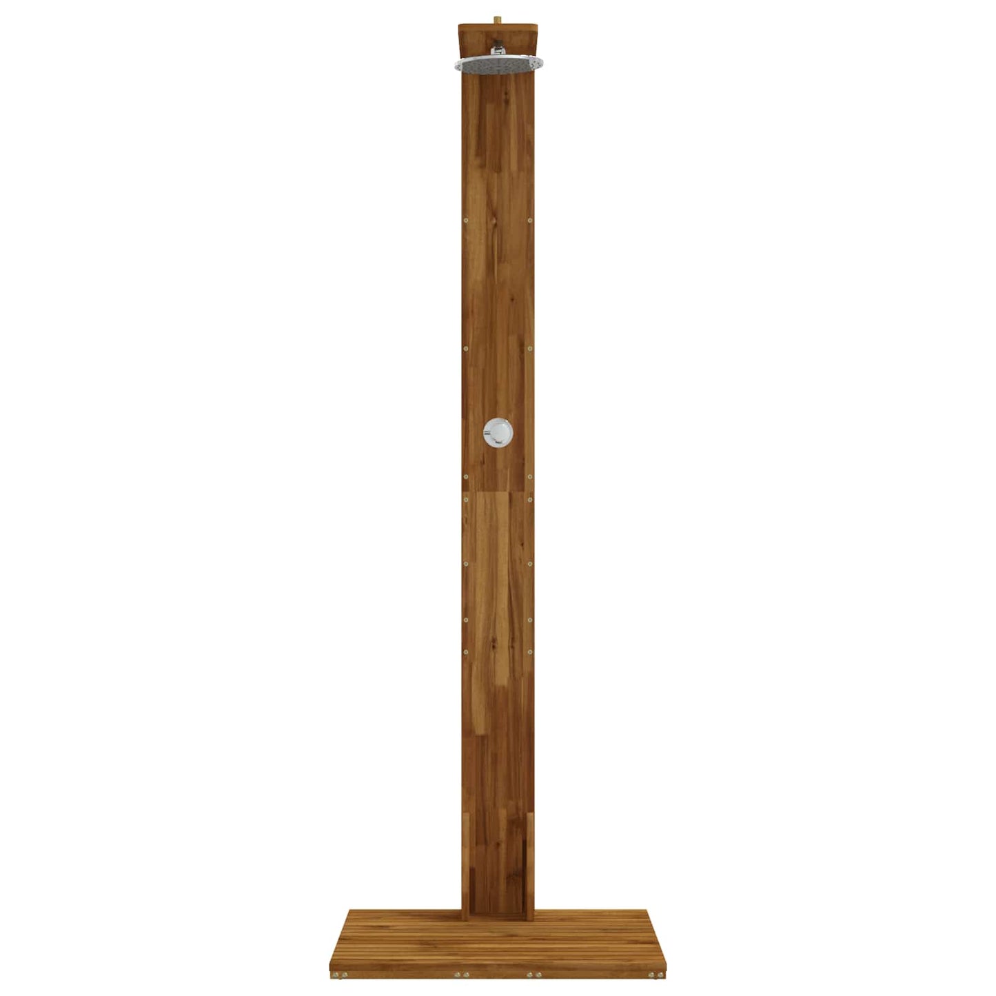 vidaXL Outdoor Shower 219 cm Solid Acacia Wood and Stainless Steel